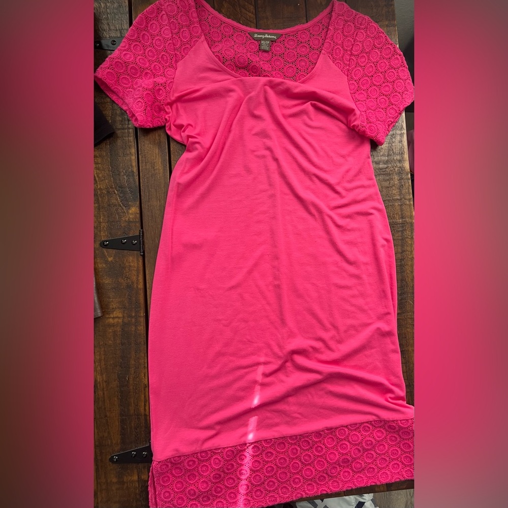 Tommy Bahama Pink Lace Detail Top